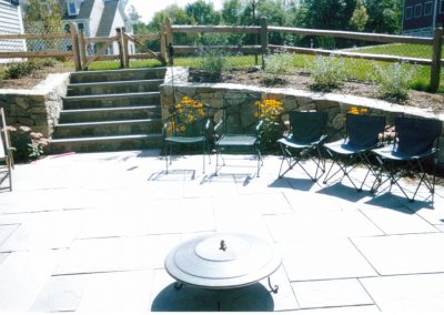 stonewall steps & bluestone patio